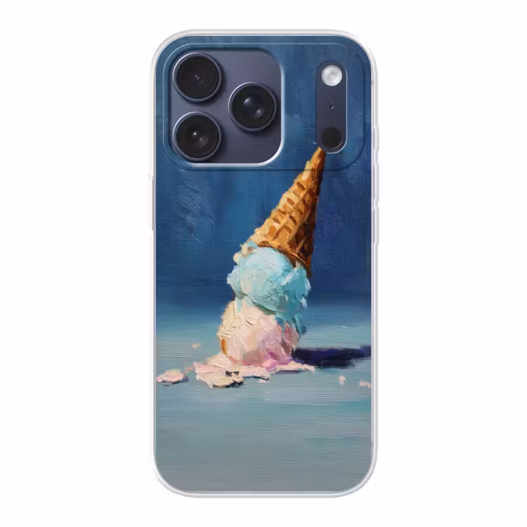 Ijshoorn - Bolletjes - Smelt - Roze Telefoonhoesje iPhone 17 Pro klein -3d