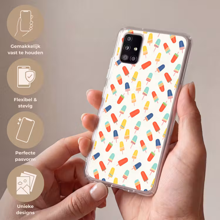 IJsjes - Speels - Kleurrijk Telefoonhoesje Samsung Galaxy A51 5G klein 373 -sfeer3_NL