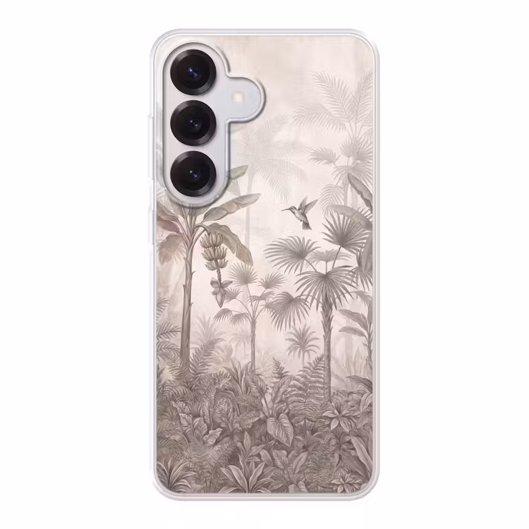 Jungle - Banenboom - Kolibrie - Beige Telefoonhoesje Samsung Galaxy S26 klein -3d