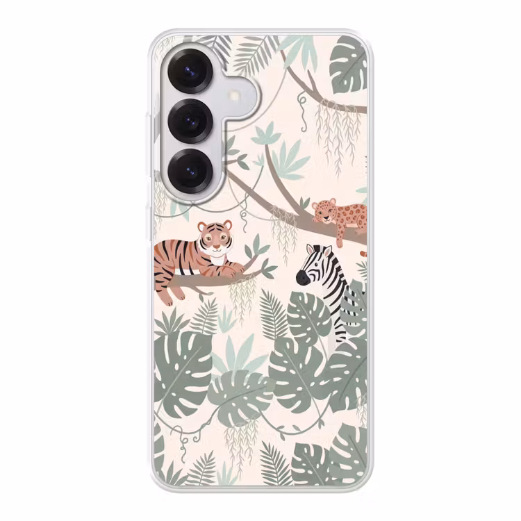 Jungle - Rustiek - Pastel Telefoonhoesje Samsung Galaxy S26 klein -3d