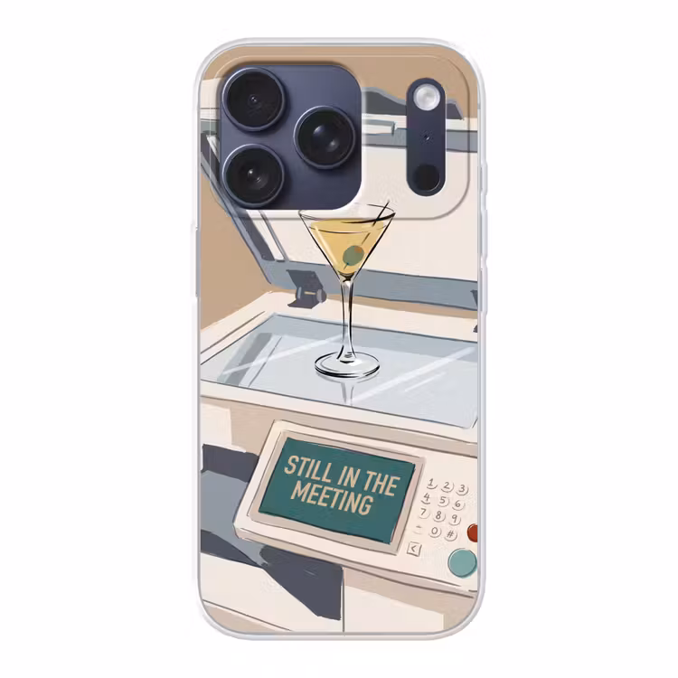 Kantoor - Drank - Humor - Illustratie Telefoonhoesje iPhone 17 Pro klein -3d