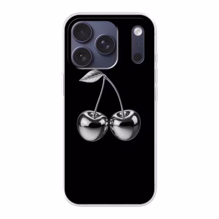Kers - Luxueus - Metallic Telefoonhoesje iPhone 17 Pro klein -3d