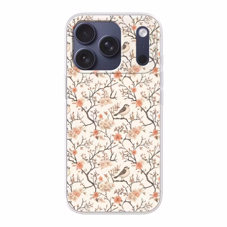 Kersenbloesem - Mus - Roze Telefoonhoesje iPhone 17 Pro klein 878 -3d