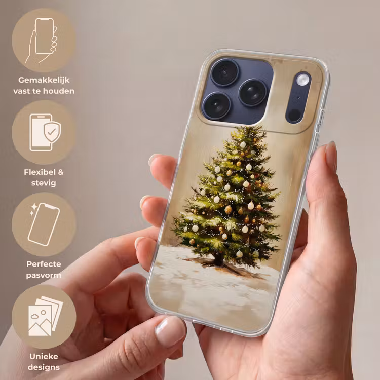 Kerst - Sfeer - Groen Telefoonhoesje iPhone 17 Pro klein -sfeer3_NL