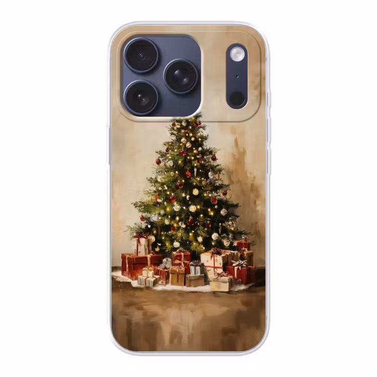 Kerstboom - Versierd - Kleurrijk Telefoonhoesje iPhone 17 Pro klein -3d