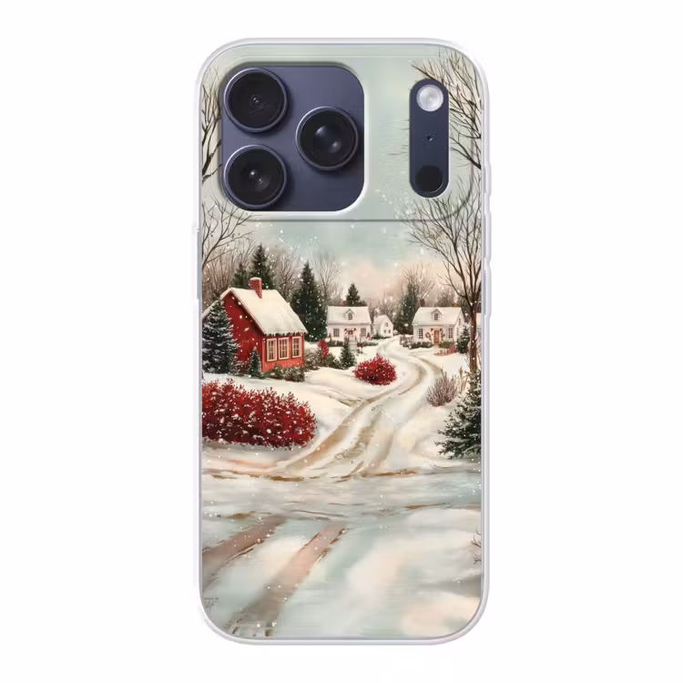 Kerstsfeer - Landelijk - Rood Telefoonhoesje iPhone 17 Pro klein -3d