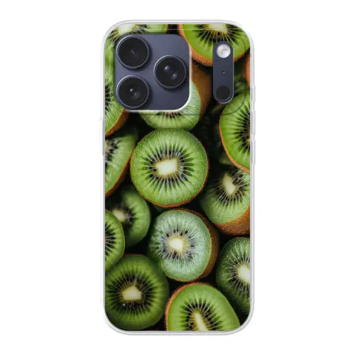 Kiwi - Fruit - Groen Telefoonhoesje iPhone 17 Pro klein -3d