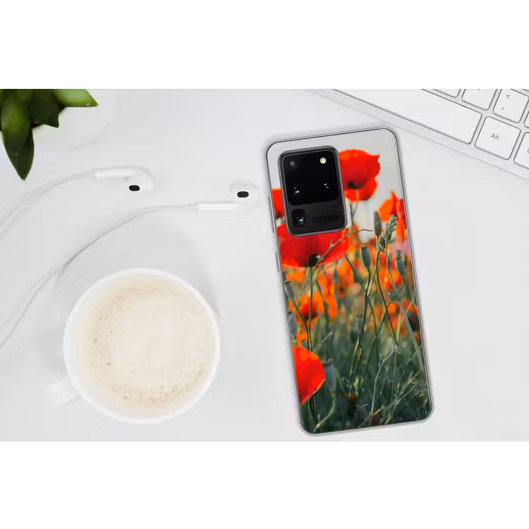 Klaproos - Bloemen - Wilde bloemen Telefoonhoesje Samsung Galaxy S20 Ultra klein -oordopS20Ultra