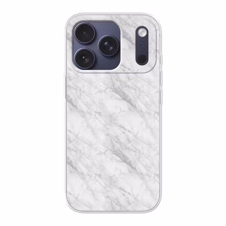 Klassiek - Marmer - Grijs Telefoonhoesje iPhone 17 Pro klein 878 -3d
