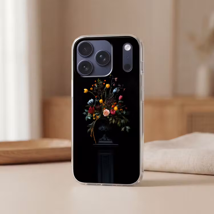 Klassiek - Vaas - Boeket - Bloemen Telefoonhoesje iPhone 17 Pro klein -sfeer2