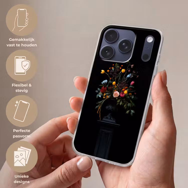 Klassiek - Vaas - Boeket - Bloemen Telefoonhoesje iPhone 17 Pro klein -sfeer3_NL