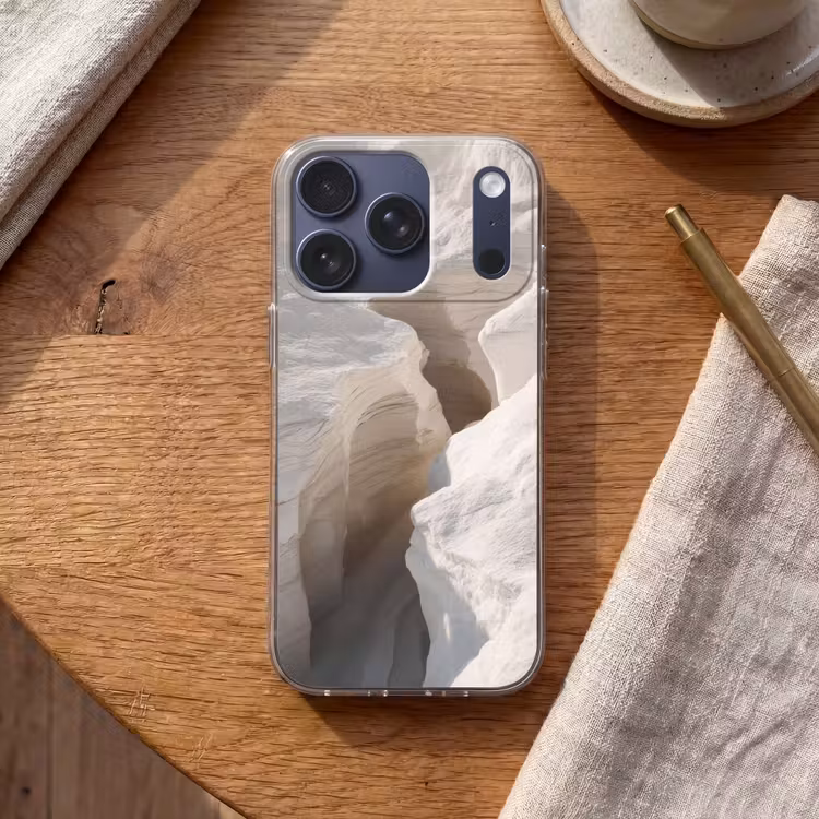 Kloof - Wit - Sneeuw Telefoonhoesje iPhone 17 Pro klein -sfeer1