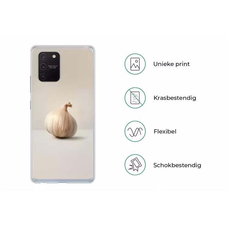 Knoflook - Natuurlijk - Beige Telefoonhoesje Samsung Galaxy S10 Lite klein -specsS10Lite