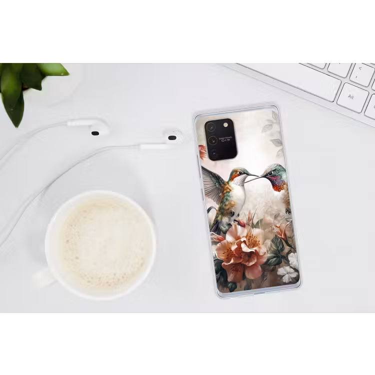 Kolibrie - Vogels - Bloemen - Natuur Telefoonhoesje Samsung Galaxy S10 Lite klein -oordopS10Lite