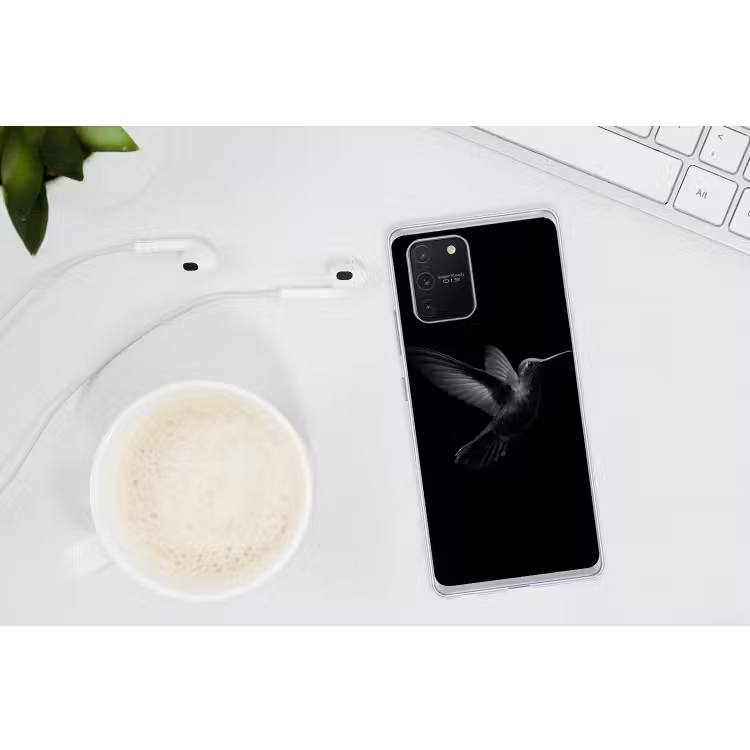 Kolibrie - Zwart - Dieren Telefoonhoesje Samsung Galaxy S10 Lite klein -oordopS10Lite