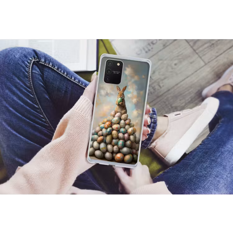 Konijn - Eieren - Kleurrijk Telefoonhoesje Samsung Galaxy S10 Lite klein -handS10Lite