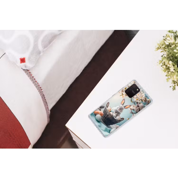 Konijn - Eieren - Mand Telefoonhoesje Samsung Galaxy S10 Lite klein -kamerS10Lite