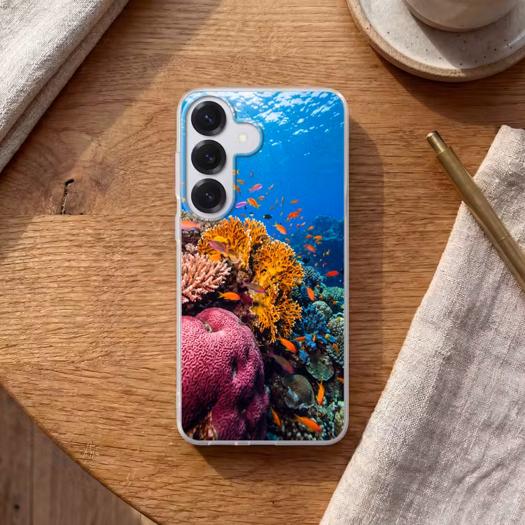 Koraal - Vissen - Oceaan - Natuur - Kleurrijk Telefoonhoesje Samsung Galaxy S26 klein -sfeer1