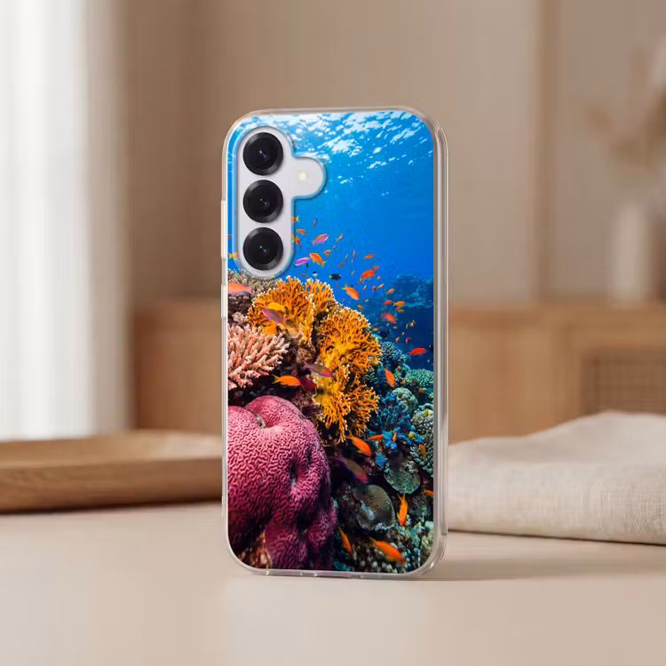 Koraal - Vissen - Oceaan - Natuur - Kleurrijk Telefoonhoesje Samsung Galaxy S26 klein -sfeer2