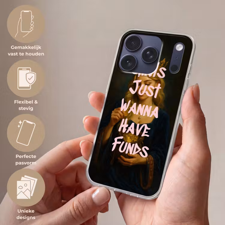 Kroon - Vrouw - Jurk - Opvallend Telefoonhoesje iPhone 17 Pro klein -sfeer3_NL