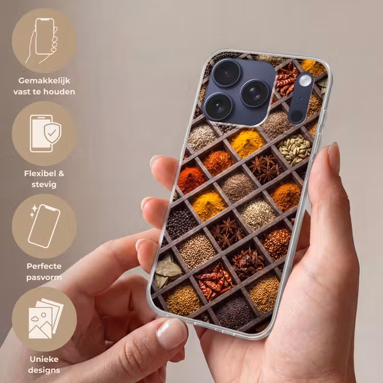 Telefoonhoesje - Kruiden - Houten - Eten — 4