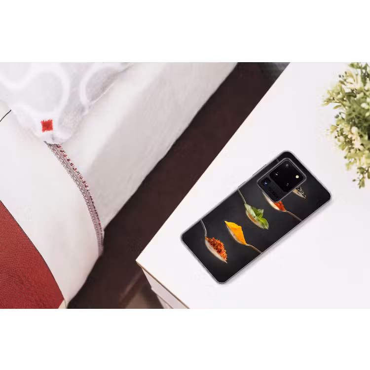 Kruiden - Lepel - Specerijen - Zwart - Italiaans Telefoonhoesje Samsung Galaxy S20 Ultra klein -kamerS20Ultra