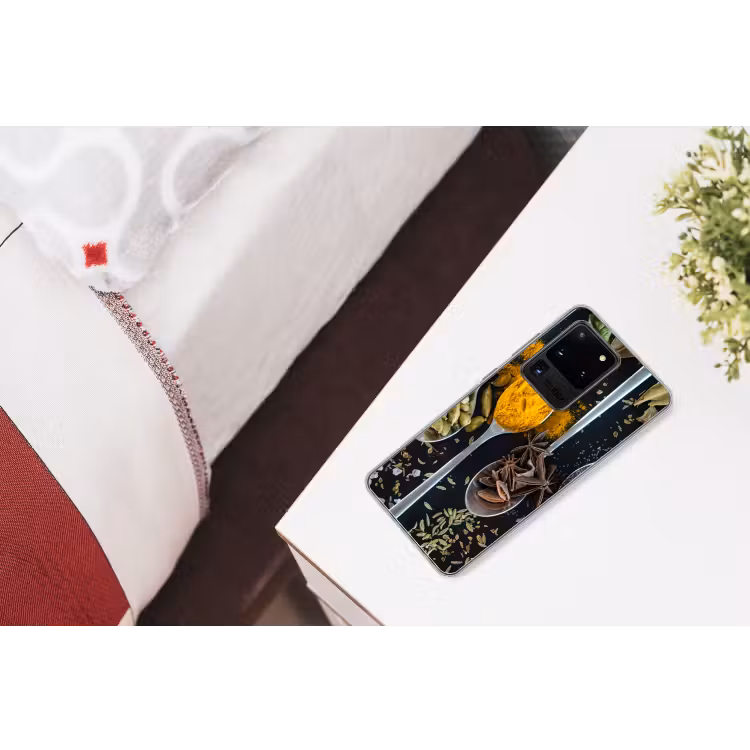 Kruiden - Lepel - Specerijen - Zwart - Keuken Telefoonhoesje Samsung Galaxy S20 Ultra klein -kamerS20Ultra