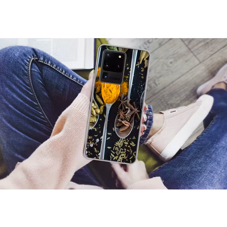 Kruiden - Lepel - Specerijen - Zwart - Keuken Telefoonhoesje Samsung Galaxy S20 Ultra klein -handS20Ultra