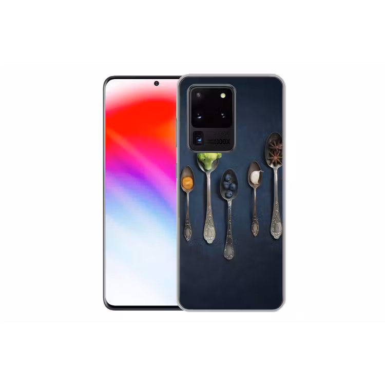 Kruiden - Lepel - Zilver - Specerijen - Industrieel Telefoonhoesje Samsung Galaxy S20 Ultra klein -dubbelS20Ultra