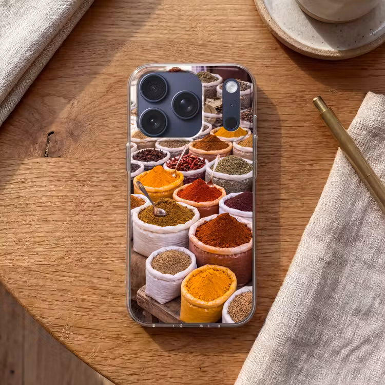 Telefoonhoesje - Kruiden - Markt - Eten - Kruiden - Markt - Eten Telefoonhoesje iPhone 17 Pro klein