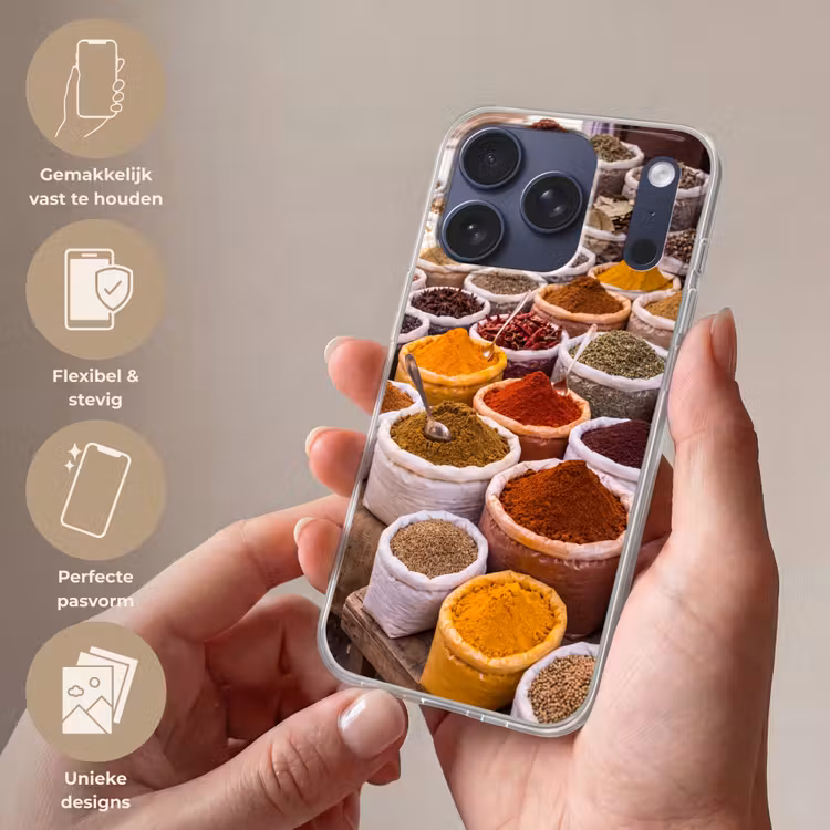 Telefoonhoesje - Kruiden - Markt - Eten - Kruiden - Markt - Eten Telefoonhoesje iPhone 17 Pro klein
