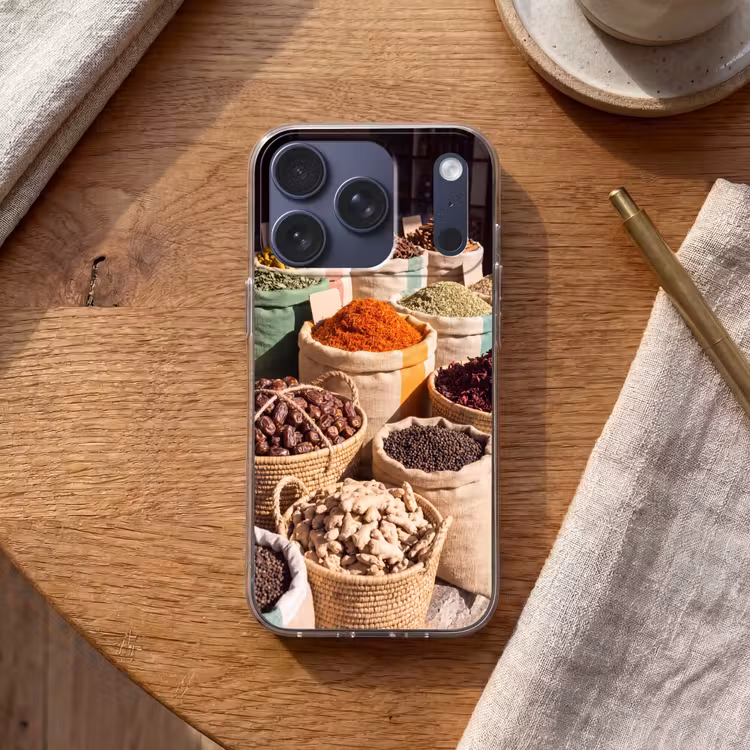 Telefoonhoesje - Kruiden - Markt - Kleurrijk - Kruiden - Markt - Kleurrijk Telefoonhoesje iPhone 17 Pro klein