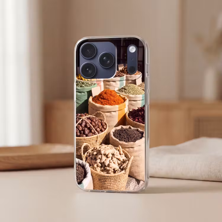 Telefoonhoesje - Kruiden - Markt - Kleurrijk - Kruiden - Markt - Kleurrijk Telefoonhoesje iPhone 17 Pro klein
