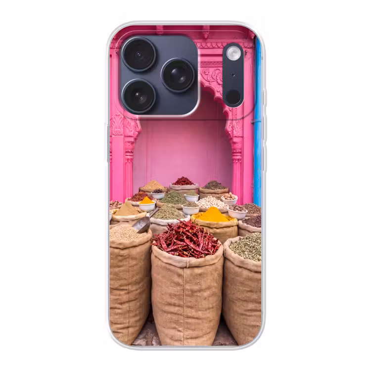 Telefoonhoesje - Kruiden - Markt - Roze - Kruiden - Markt - Roze Telefoonhoesje iPhone 17 Pro klein