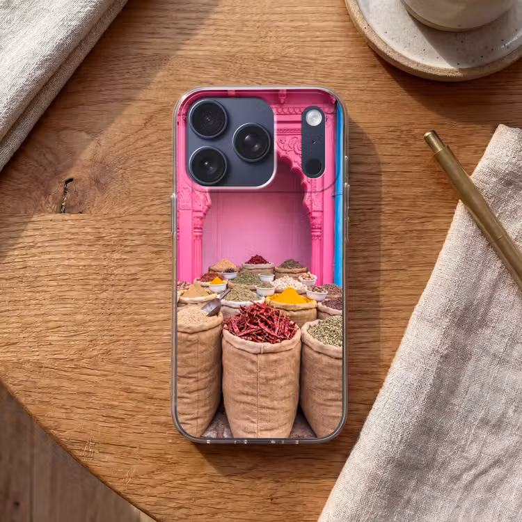 Telefoonhoesje - Kruiden - Markt - Roze - Kruiden - Markt - Roze Telefoonhoesje iPhone 17 Pro klein