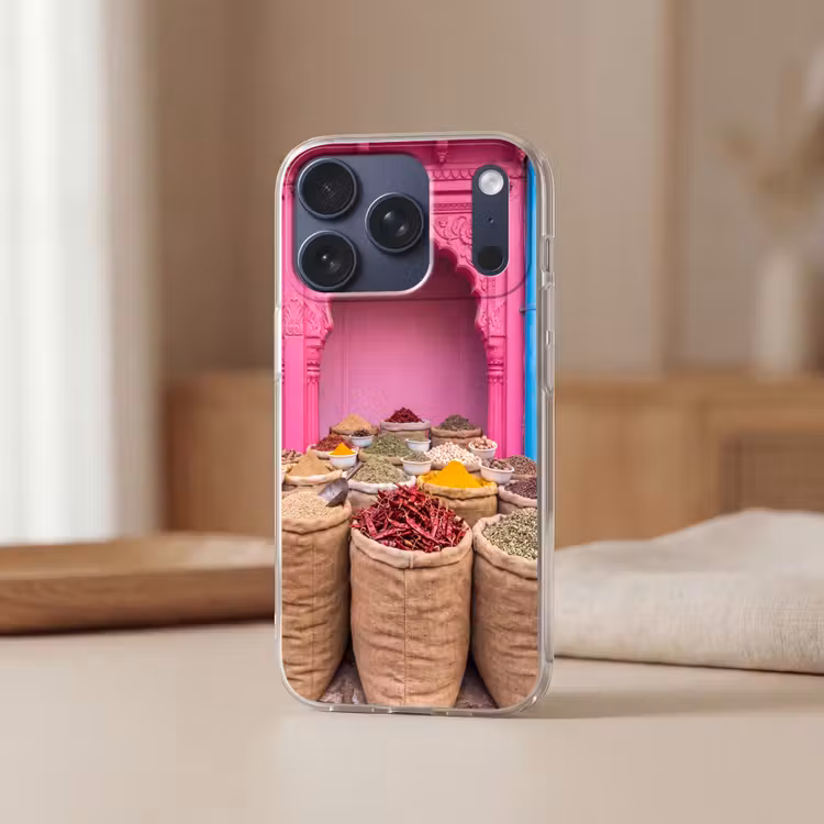 Telefoonhoesje - Kruiden - Markt - Roze - Kruiden - Markt - Roze Telefoonhoesje iPhone 17 Pro klein
