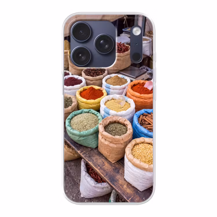 Telefoonhoesje - Kruiden - Zakken - Markt - Kruiden - Zakken - Markt Telefoonhoesje iPhone 17 Pro klein