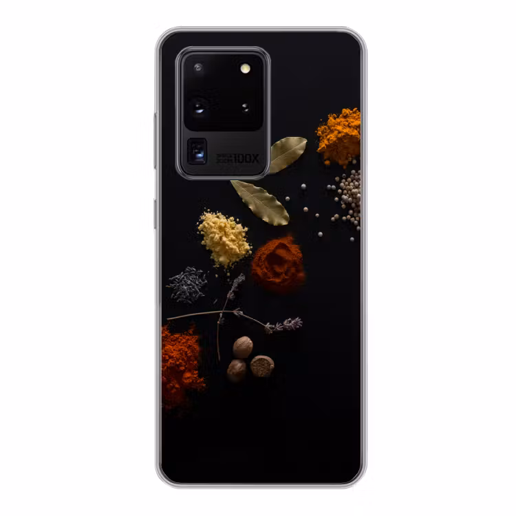 Kruiden - Zwart - Specerijen - Keuken - Koken Telefoonhoesje Samsung Galaxy S20 Ultra klein -3d