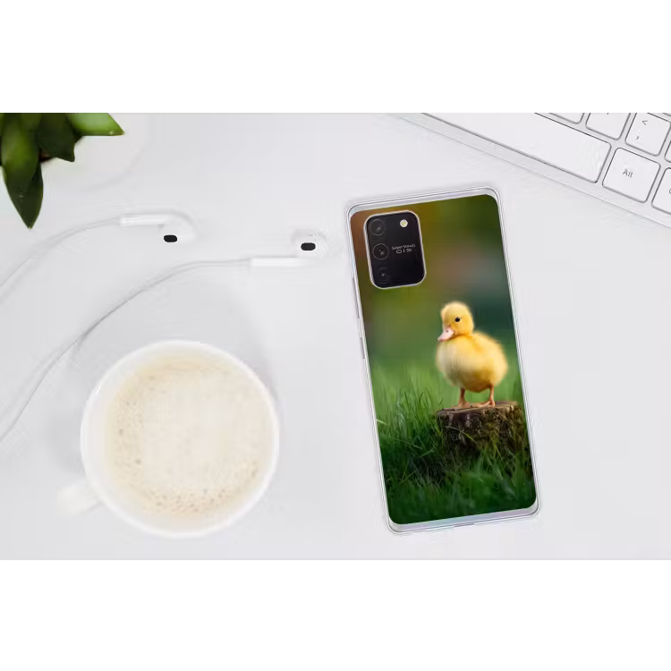 Kuiken - Eend - Geel - Gras Telefoonhoesje Samsung Galaxy S10 Lite klein -oordopS10Lite