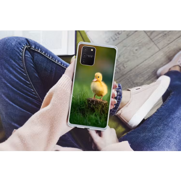 Kuiken - Eend - Geel - Gras Telefoonhoesje Samsung Galaxy S10 Lite klein -handS10Lite