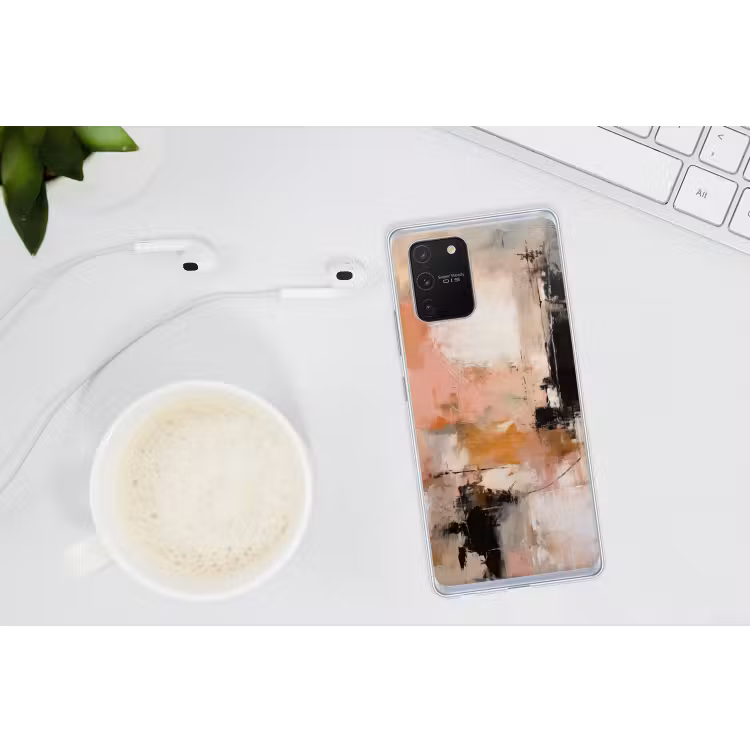 Kunst - Abstract - Beige - Verf Telefoonhoesje Samsung Galaxy S10 Lite klein -oordopS10Lite
