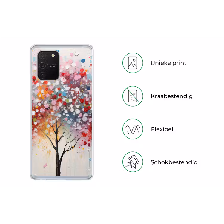 Kunst - Bomen - Natuur - Acryl Telefoonhoesje Samsung Galaxy S10 Lite klein -specsS10Lite