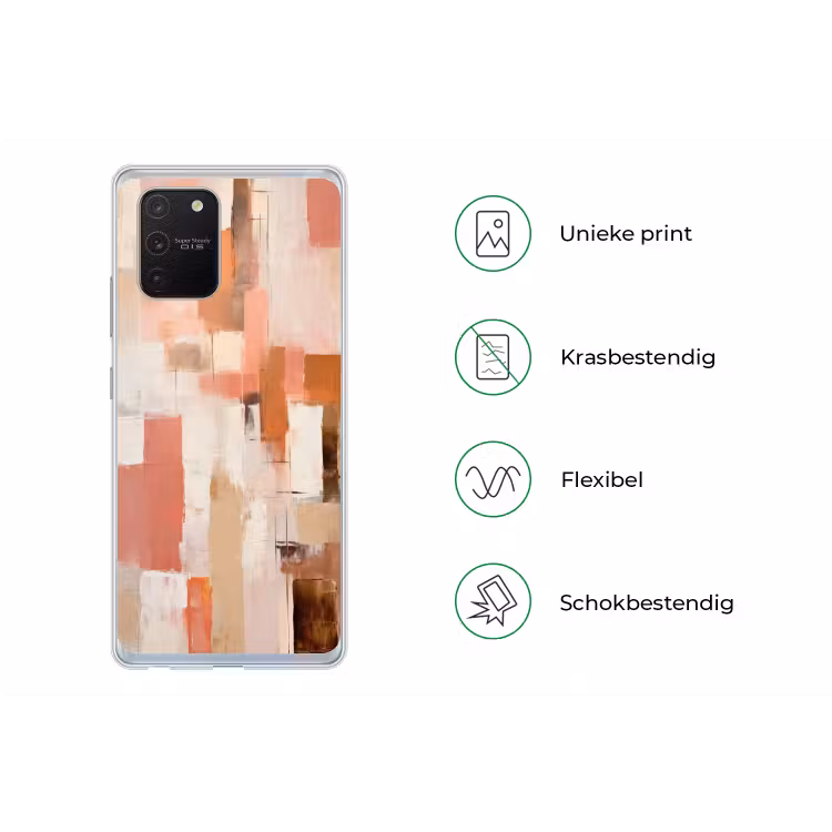 Kunst - Roze - Abstract Telefoonhoesje Samsung Galaxy S10 Lite klein -specsS10Lite
