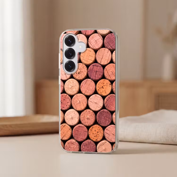 Kurk - Patroon - Abstract - Modern - Rood Telefoonhoesje Samsung Galaxy S26 klein -sfeer2