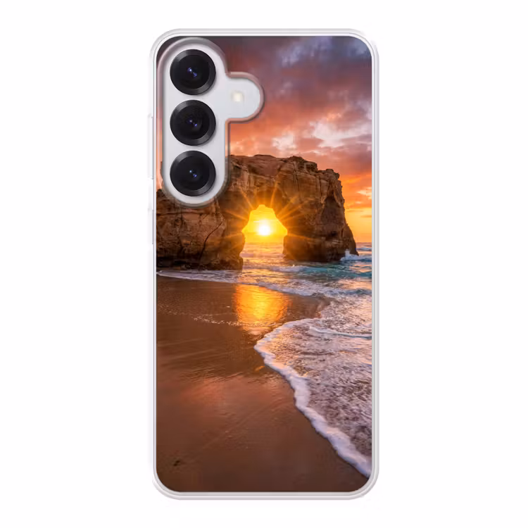 Kust - Rots - Zonsondergang - Zee - Natuur Telefoonhoesje Samsung Galaxy S26 klein -3d