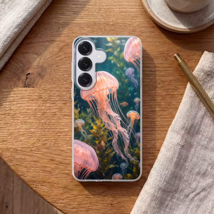 Kwal - Roze - Onderwater - Zeeleven - Dieren Telefoonhoesje Samsung Galaxy S26 klein -sfeer1