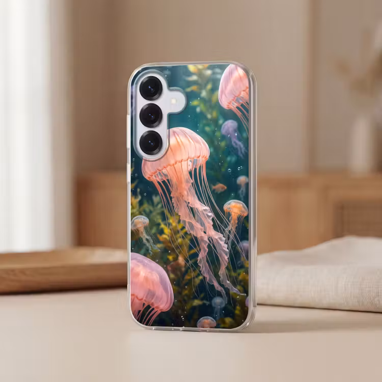Kwal - Roze - Onderwater - Zeeleven - Dieren Telefoonhoesje Samsung Galaxy S26 klein -sfeer2