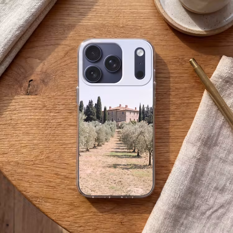 Telefoonhoesje - Landhuis - olijfboom - gaard - Landhuis - olijfboom - gaard Telefoonhoesje iPhone 17 Pro klein