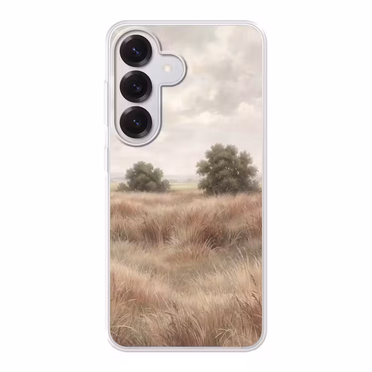Landschap - Minimalistisch - Beige Telefoonhoesje Samsung Galaxy S26 klein -3d