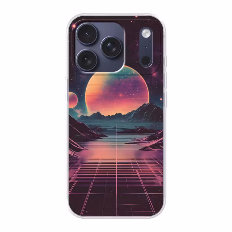 Landschap - Planeten - Horizon - Paars Telefoonhoesje iPhone 17 Pro klein -3d